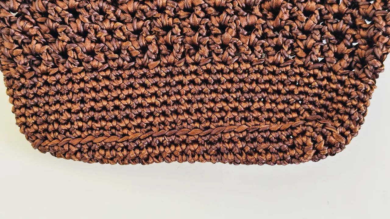 Bolsa crochê marrom - Foto 3