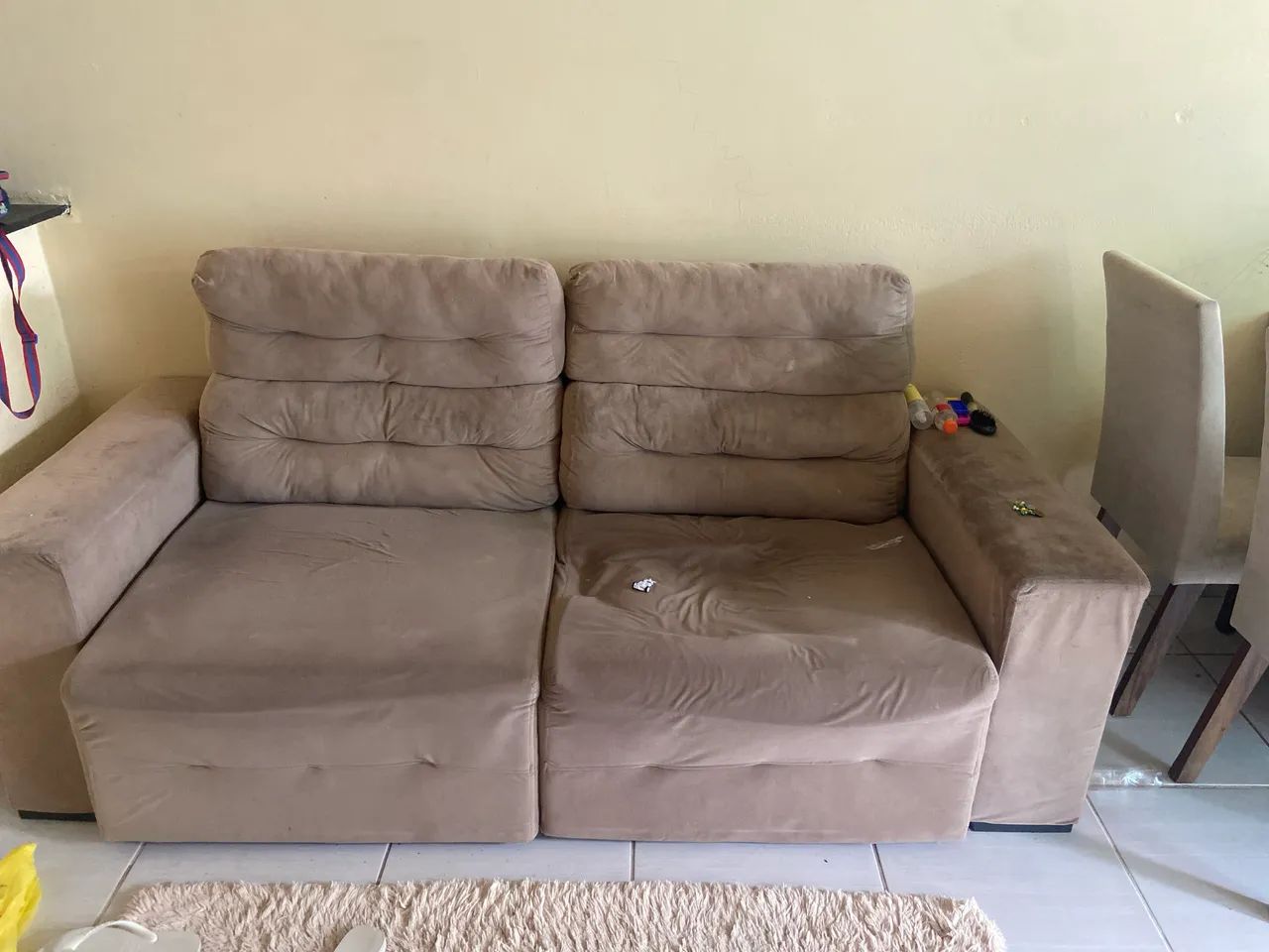 Sofá 3 lugares retrátil 