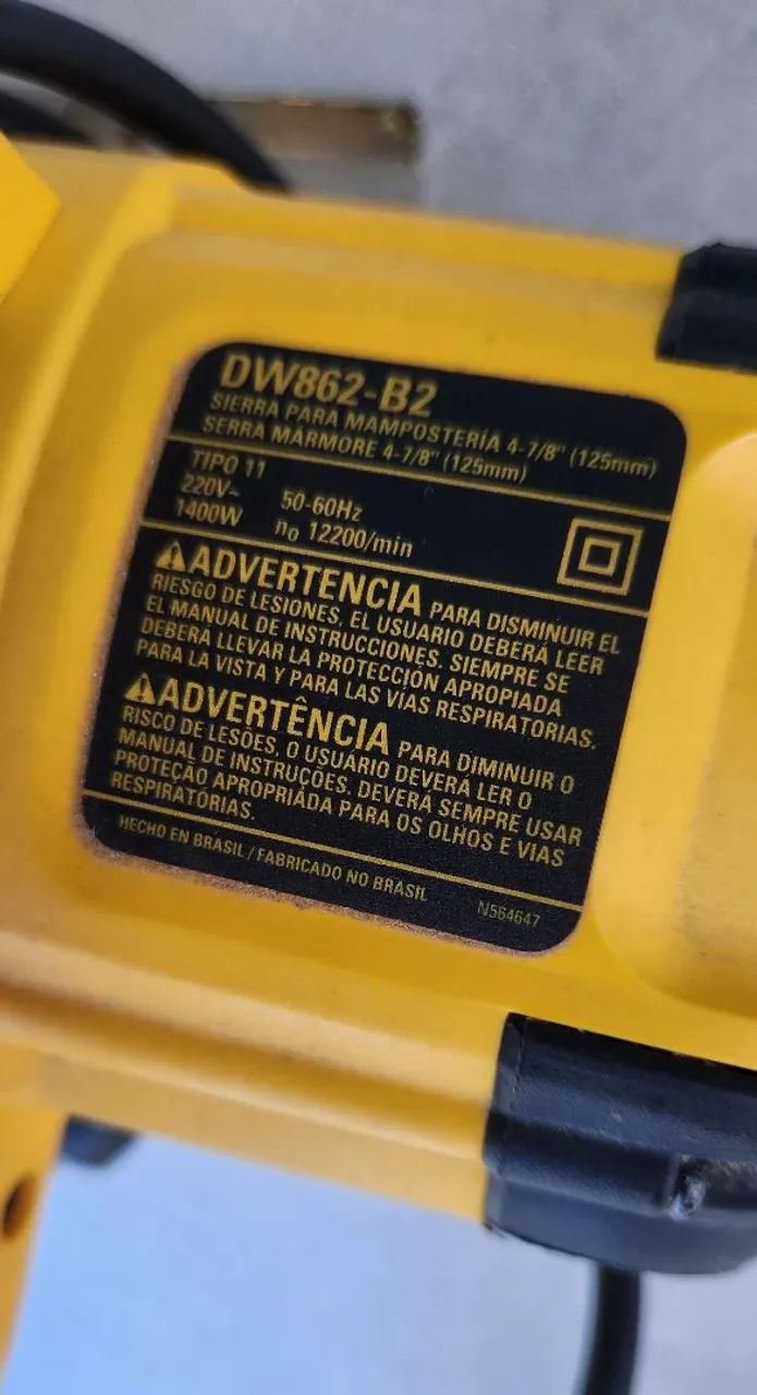 Serra mármore Dewalt65579514658690124