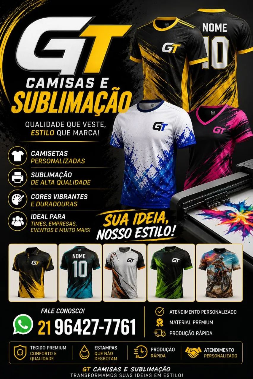 Sublimação de camisas Entrega rápida RJ * - Foto 3