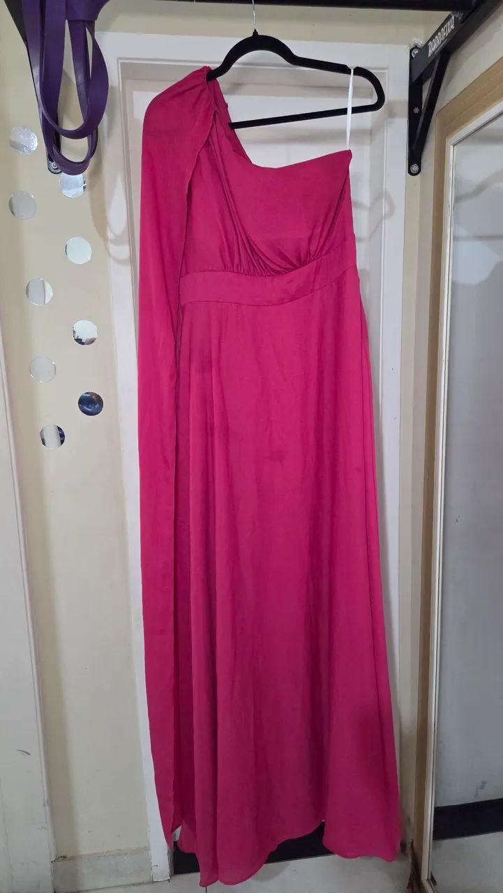 Vestido 1 ombro pink