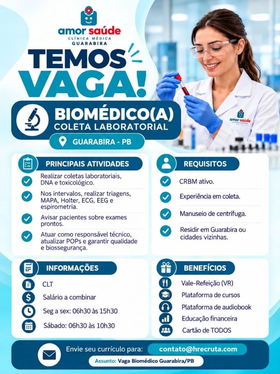 Vaga de Biomédico(a)