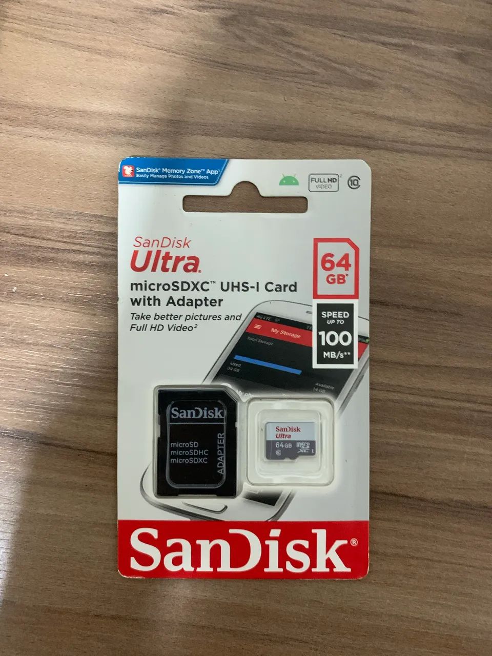 Cartão Memória Sandisk Ultra  64gb 100mb/s