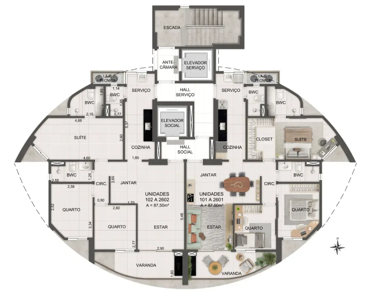 PLANTA 87m²