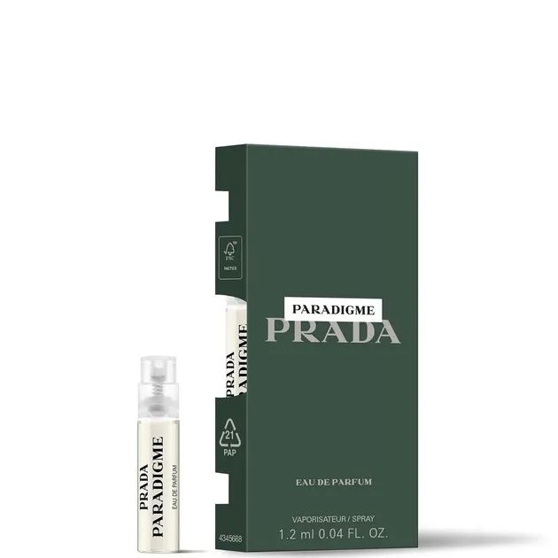 2x Amostras Prada Paradigme Eau de Parfum 2.4ML  total 