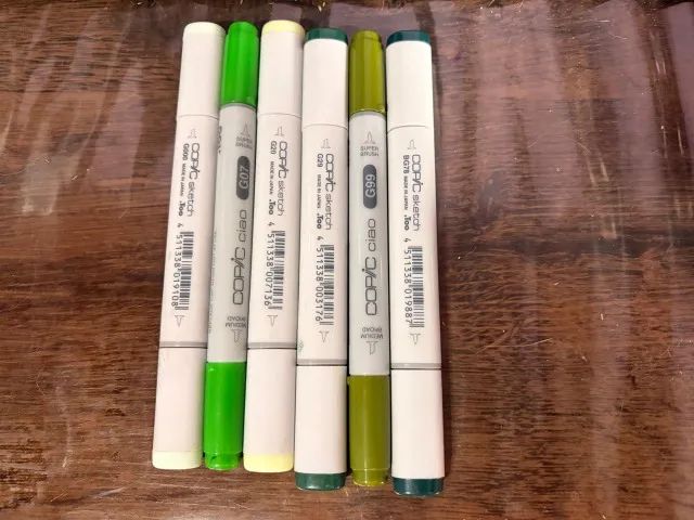 COPIC - VERDES - 6 CANETAS