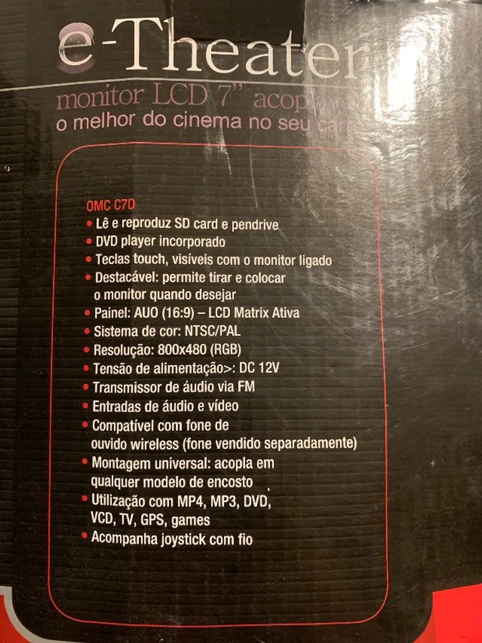 Par Monitores Encosto Cabeça Orbe E-theater 7 Pol Duplo Independente Com Caixas e Controle - Foto 2