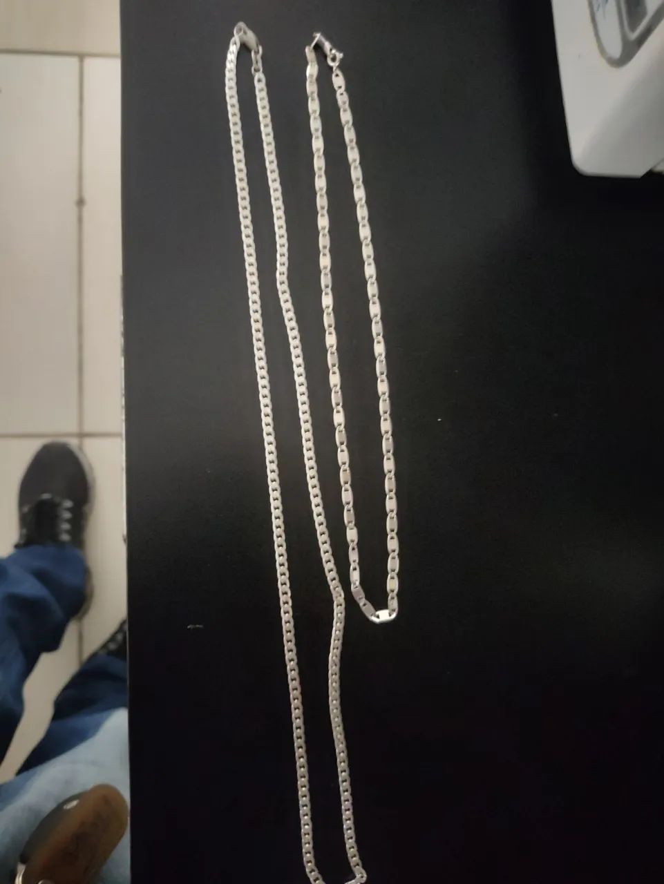 2 correntes de prata 
