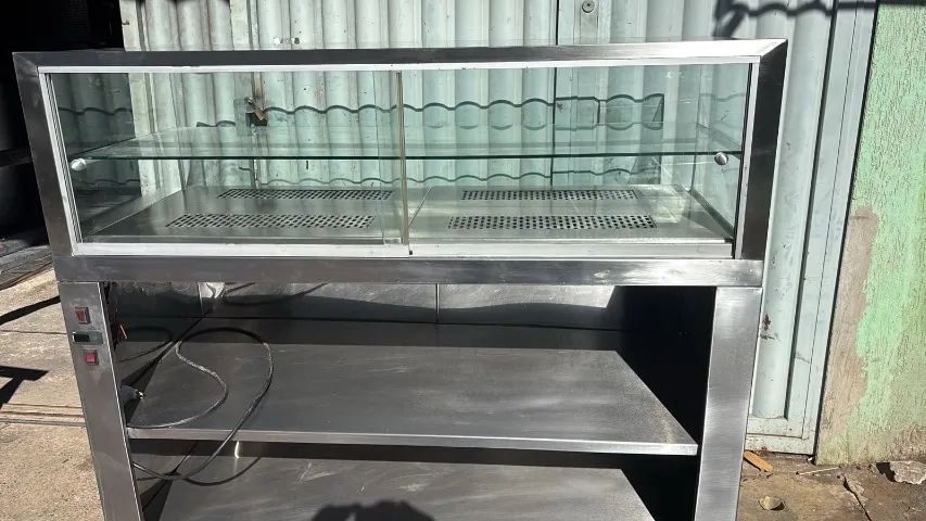 Vitrine aquecida - inox e vidro - Foto 2