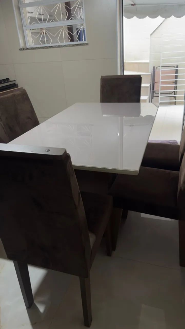 Conjunto de mesa de jantar com 6 cadeiras - Foto 2