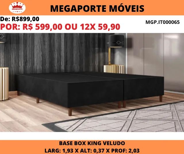 Base Box King Size Veludo - Foto 2