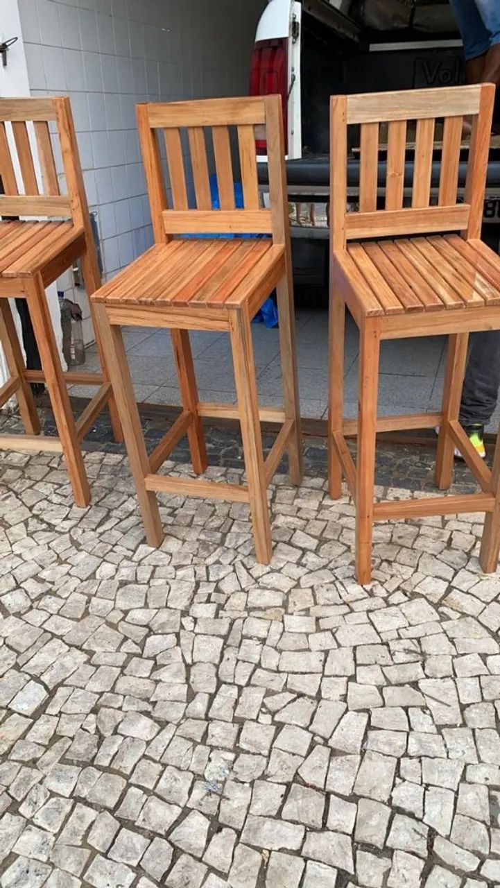 Baqueta alta com recosto e reforçada de madeira maciça  - Foto 5