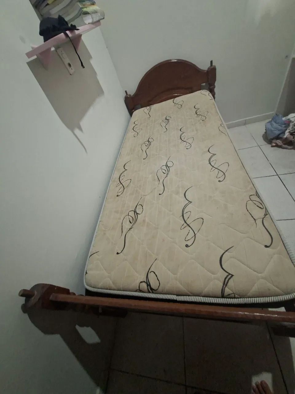 Cama de solteiro de madeira - Foto 2