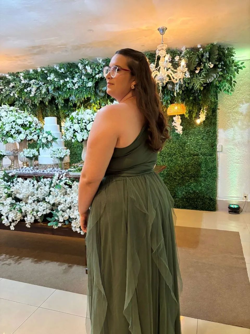 Vestido de festa verde floresta  - Foto 5