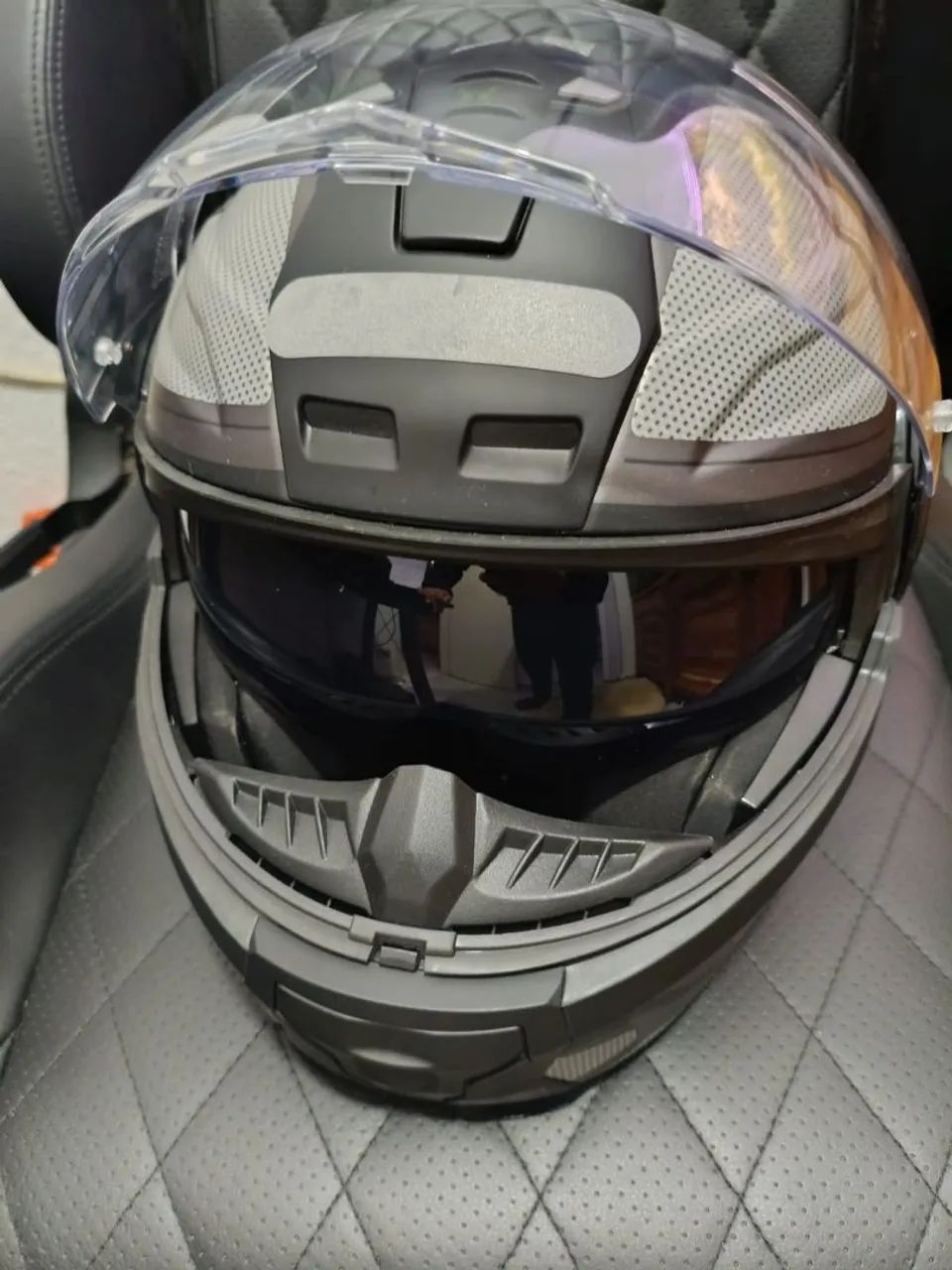 Capacete Ls2 Ff902 Scope Escamoteavel Preto - Foto 5