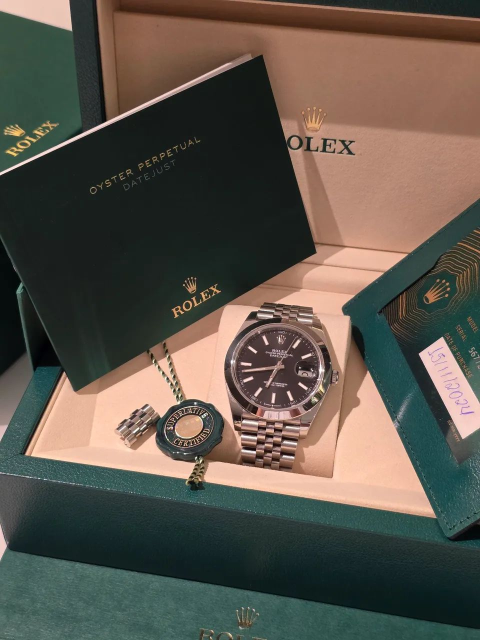 Relogio Rolex DateJust 41mm Preto Original completo