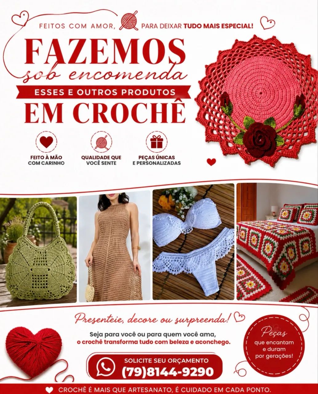 Peças em crochê 