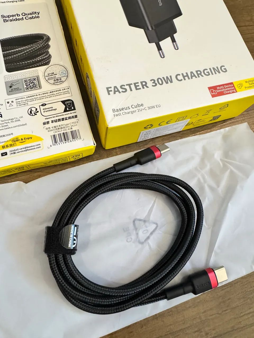 Carregador 30W + Cabo Usb-C Original Baseus  - Foto 2