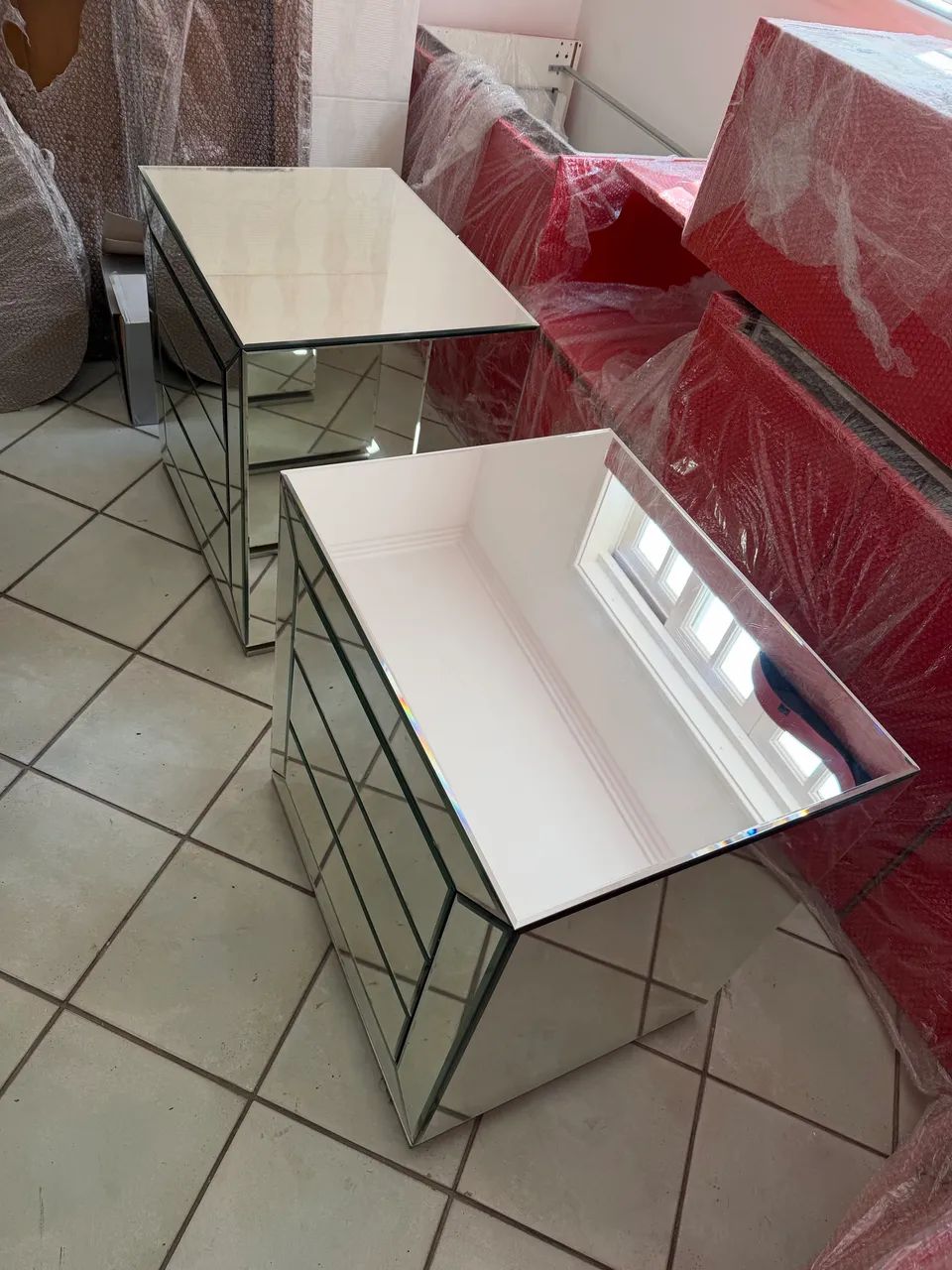 Mesa lateral espelhada usada - Foto 2