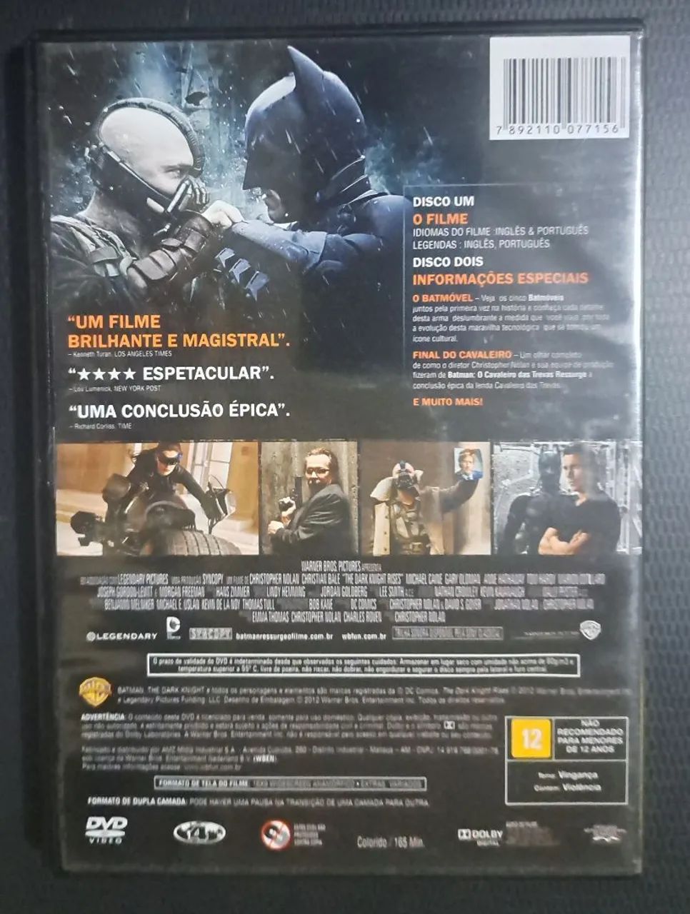 3 DVDs duplos originais Batman 1, 2 e 3 de Christopher Nolan DC Comics  - Foto 6