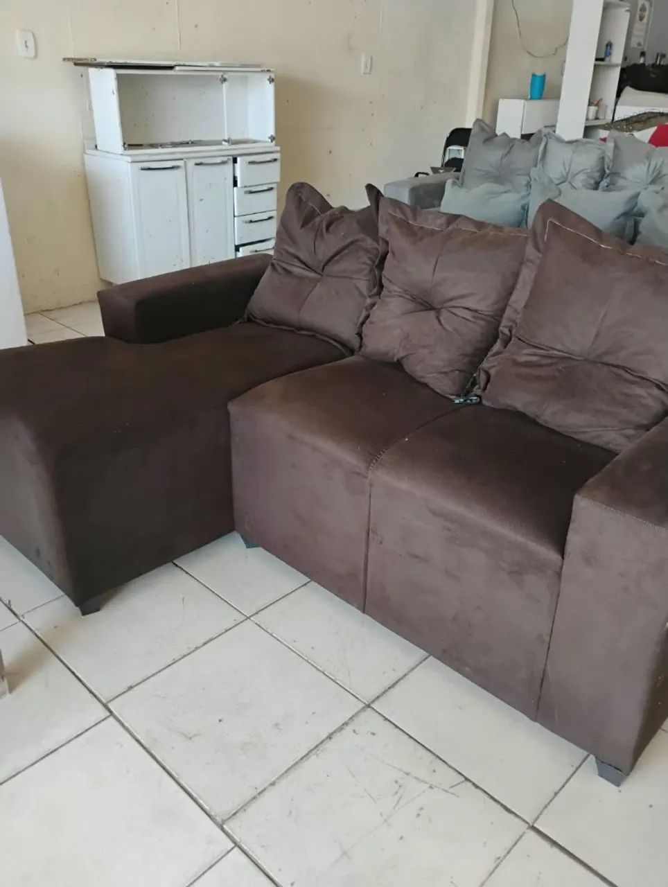 Sofá Chaise Novo 03 Lugares 1.90m