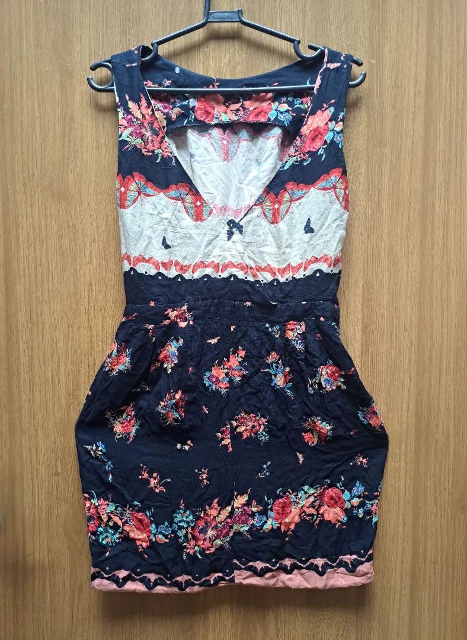 Vestido m farm viscose zíper lateral  - Foto 4