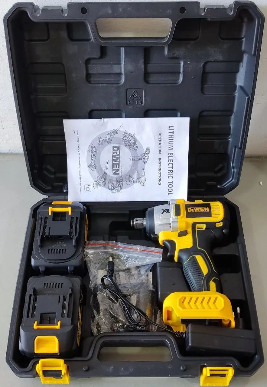 Chave de impacto 21 volts dewen com 2 bateria ? e maleta organizadora