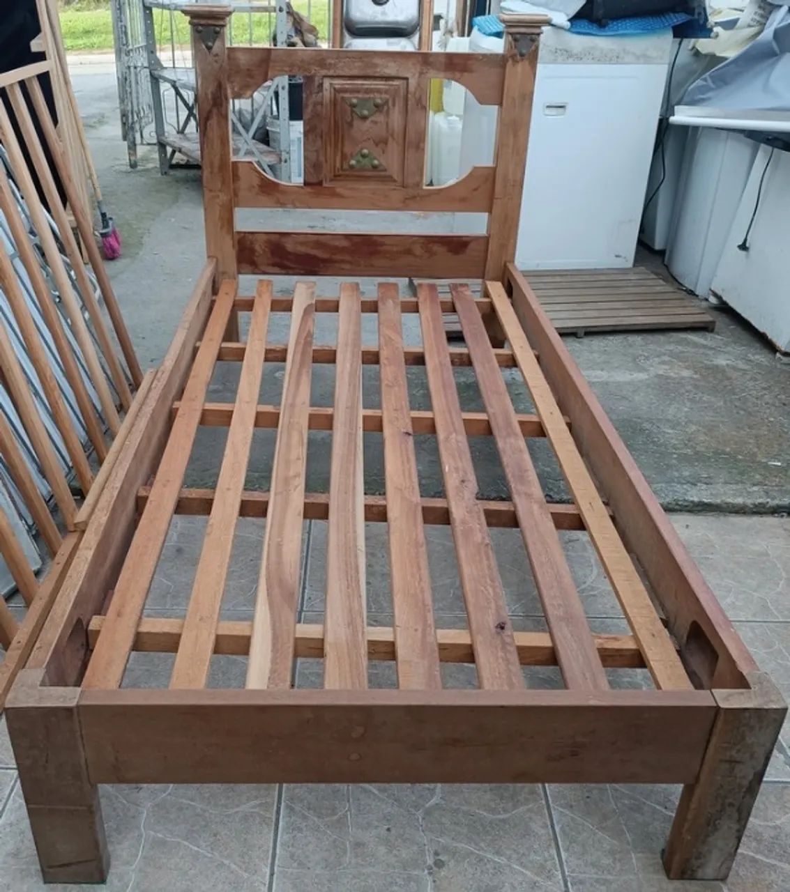 Cama De Solteiro Madeira Maciça