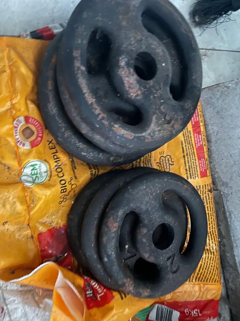 8 conjunto de anilhas vazadas de ferro fundido - Foto 3