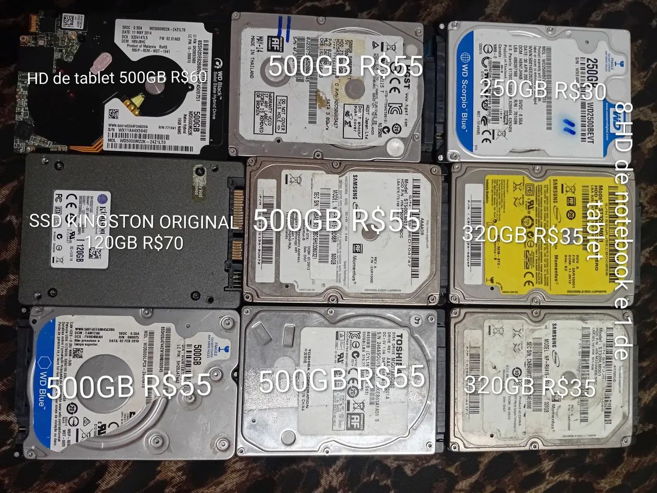 HD de notebook e tablet 