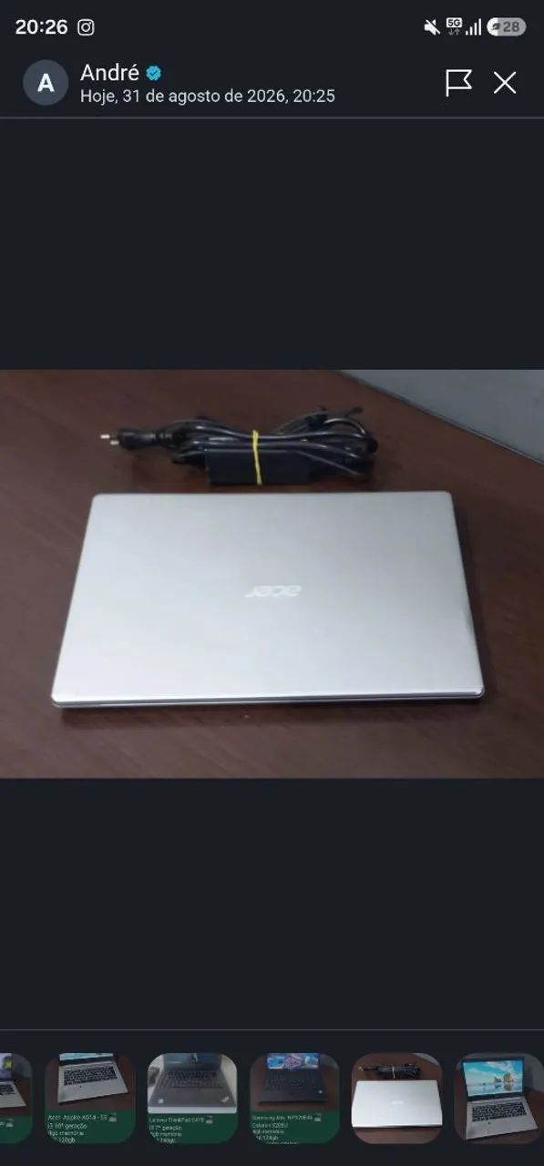 Notebook Acer I3 10100