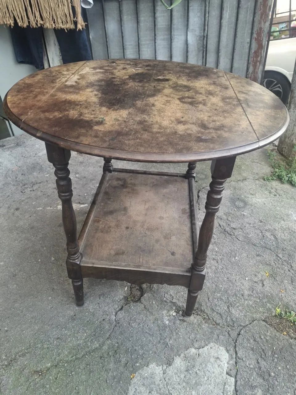 mesa auxiliar com abas rebatíveis
