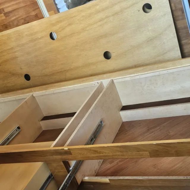 cama solteiro com gavetas e recamier 