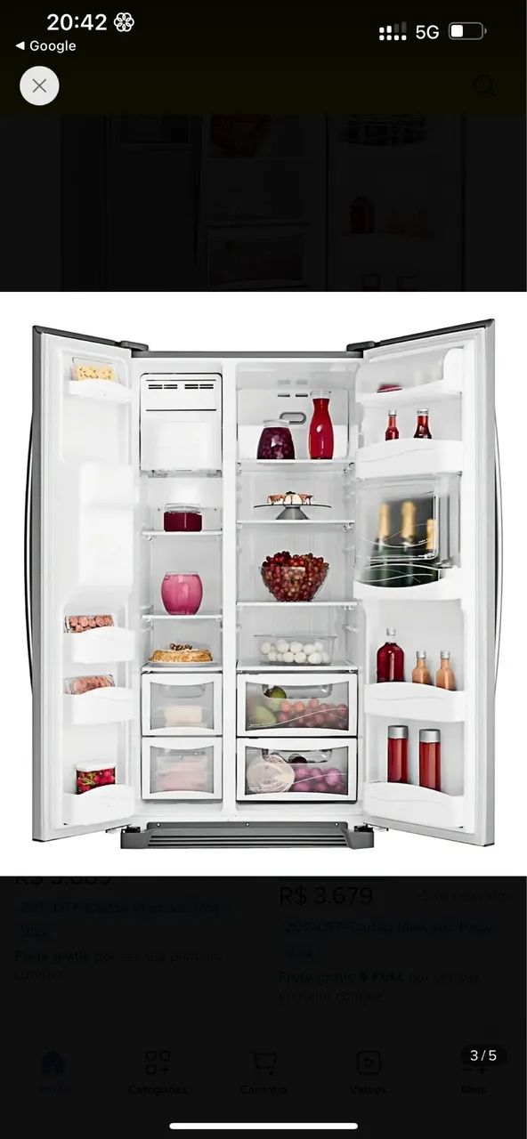 Geladeira Electrolux Side by Side 220v - Foto 3