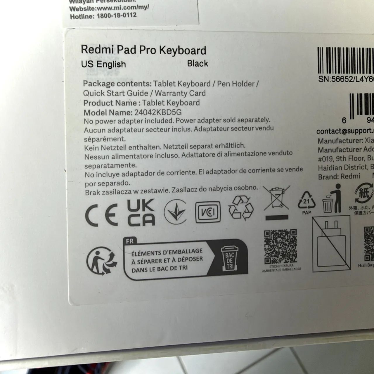 Capa Teclado Redmi Pad Pro (original lacrada) - Foto 2