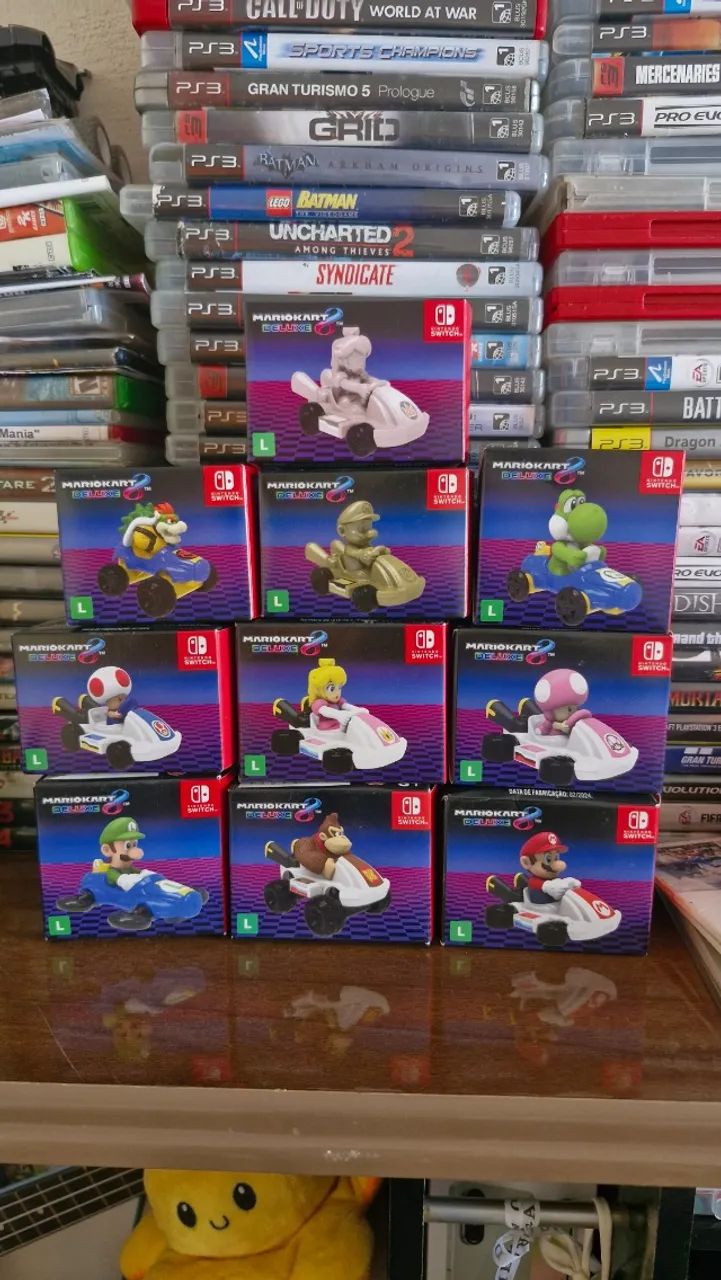 Coleção Completa Figure Action Mario Kart 8 (Faço olx pay)