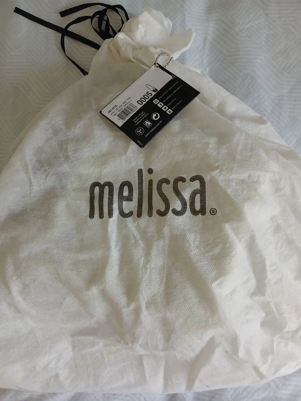 Bolsa Melissa Mini Tote Bag Original cor verde menta  - Foto 5