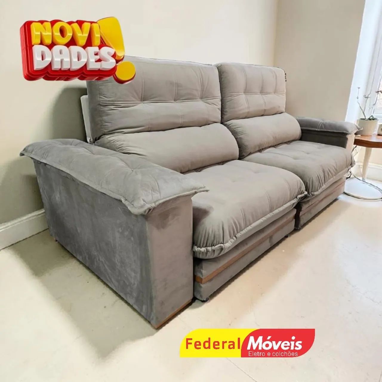 Sofá para Sala 2,50m Confortável c/ Molas Ensacadas Bom Pastor - Oferta Imperdível!