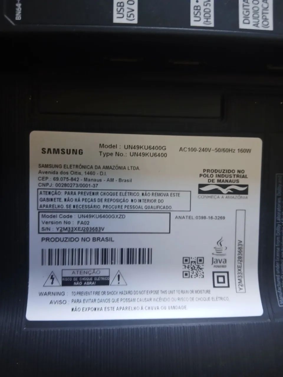 TV SAMSUNG SMART COM DEFEITO - Foto 3