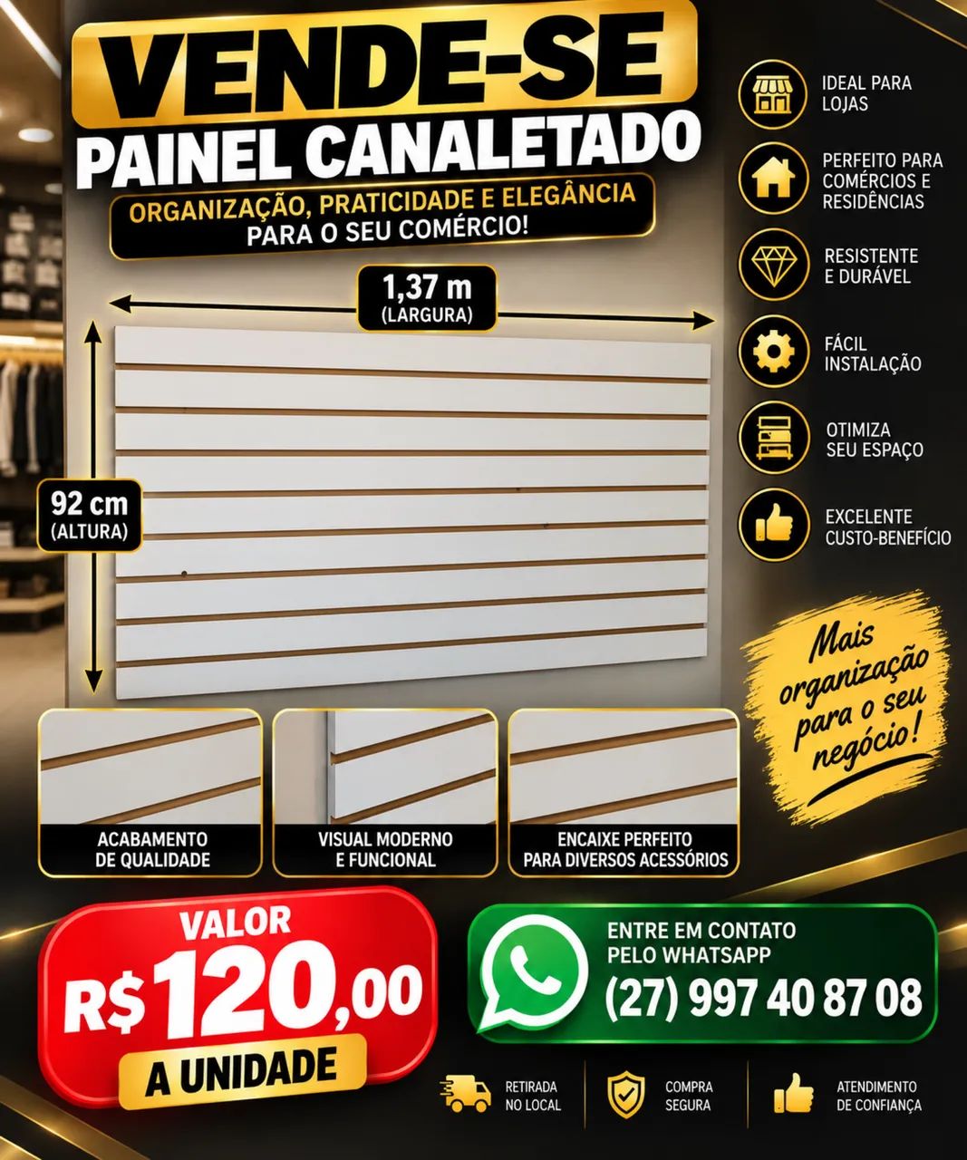 Painel canelado  - Foto 3