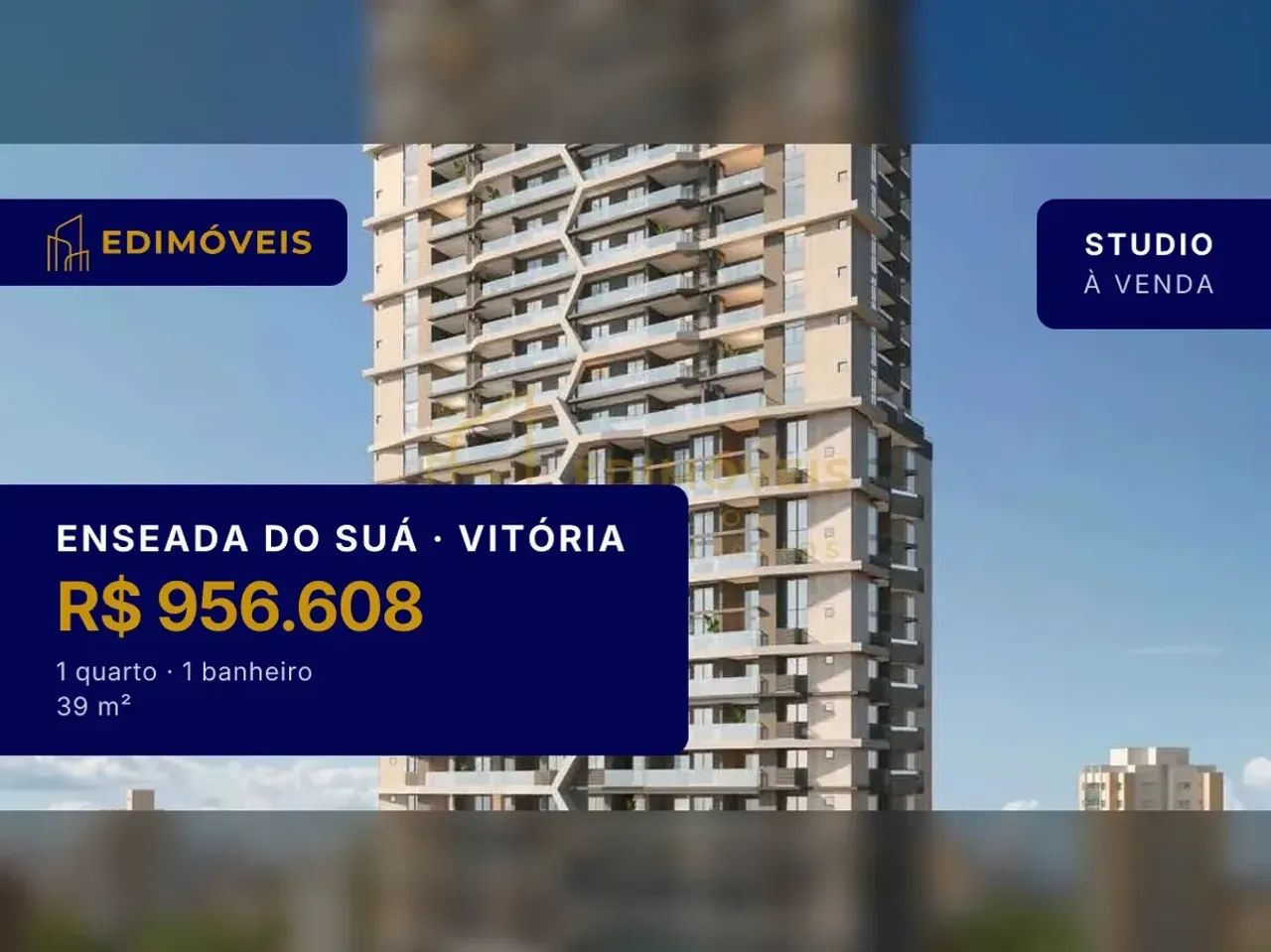 Viva com estilo: Studio 1 Quarto em Enseada do Suá, perto de tudo!
