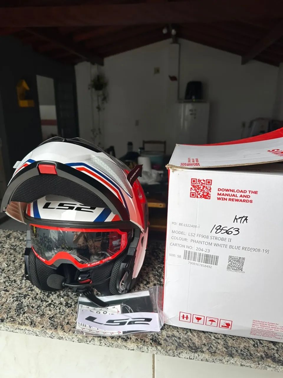 Vendo capacete ls2 strobe 2 azul 