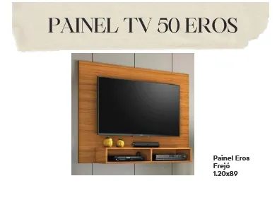  Painel para TV 50 Eros - Moderno, Compacto e Sofisticado - Foto 4