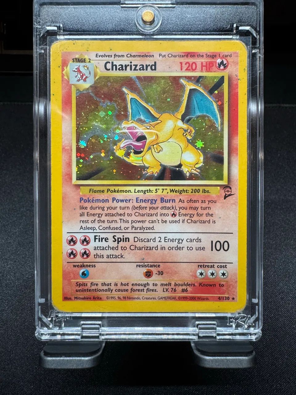 Pokémon Charizard Holo Inglês Original Base Set 2 (4/130) - Foto 4