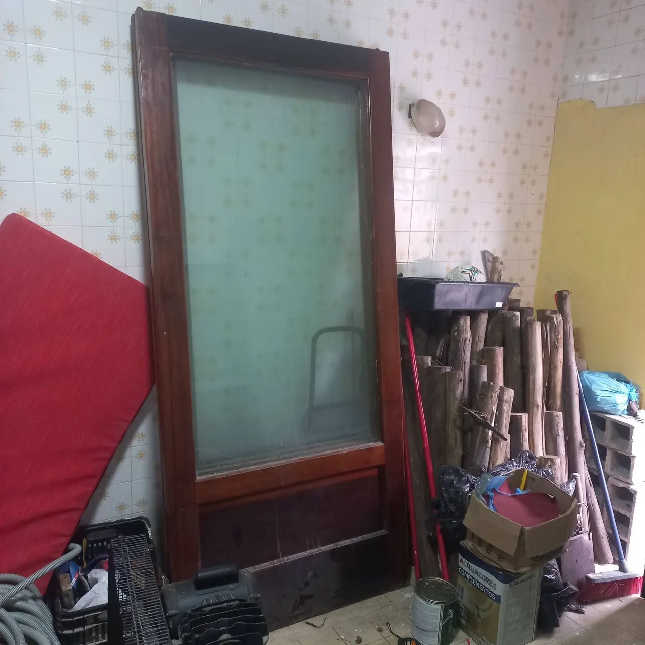 Porta de Correr Feita de madeira e vidro - Foto 2