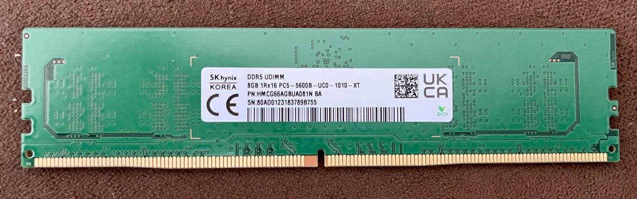 Memória RAM DDR5 8gb SK Hynix 5600MHz - Nova (OEM) - Memória RAM