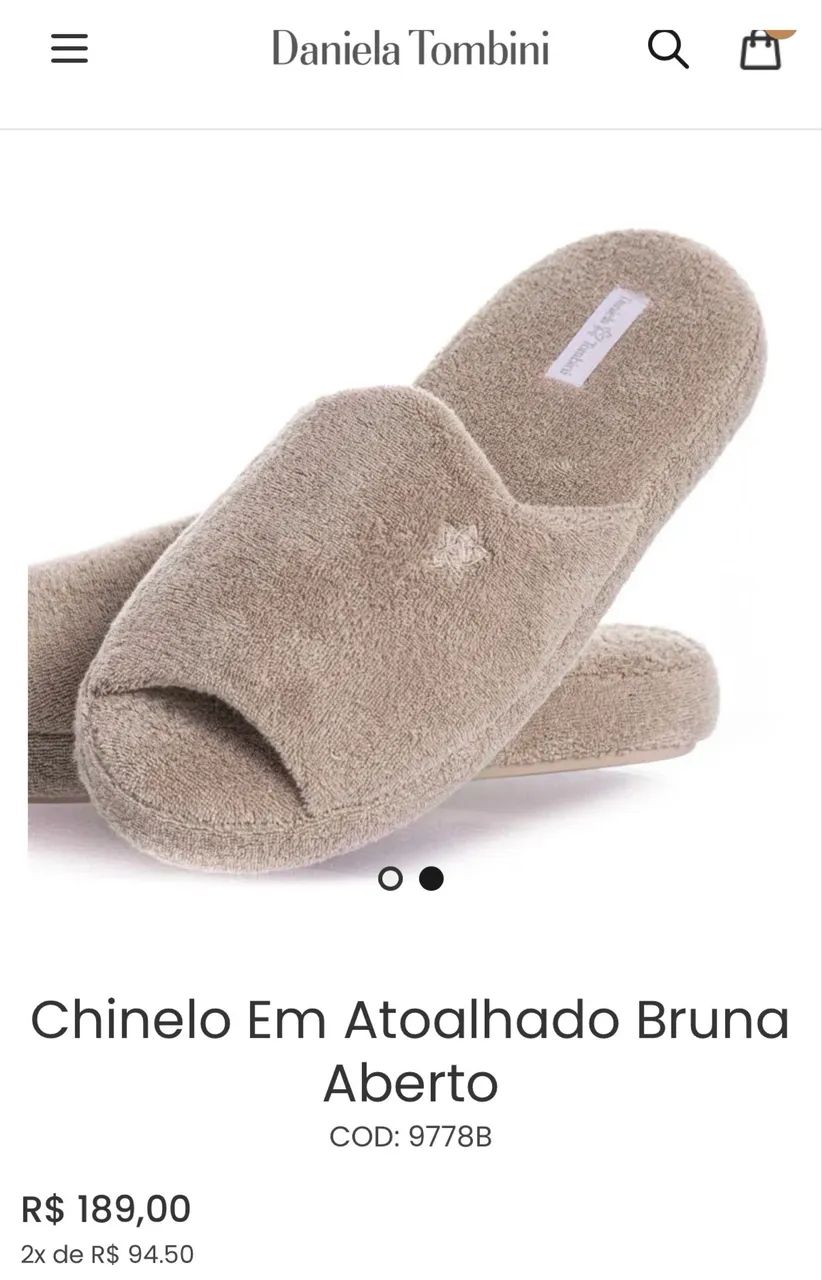 Chinelo Daniela Tombini Atoalhado 40/41 - Foto 4