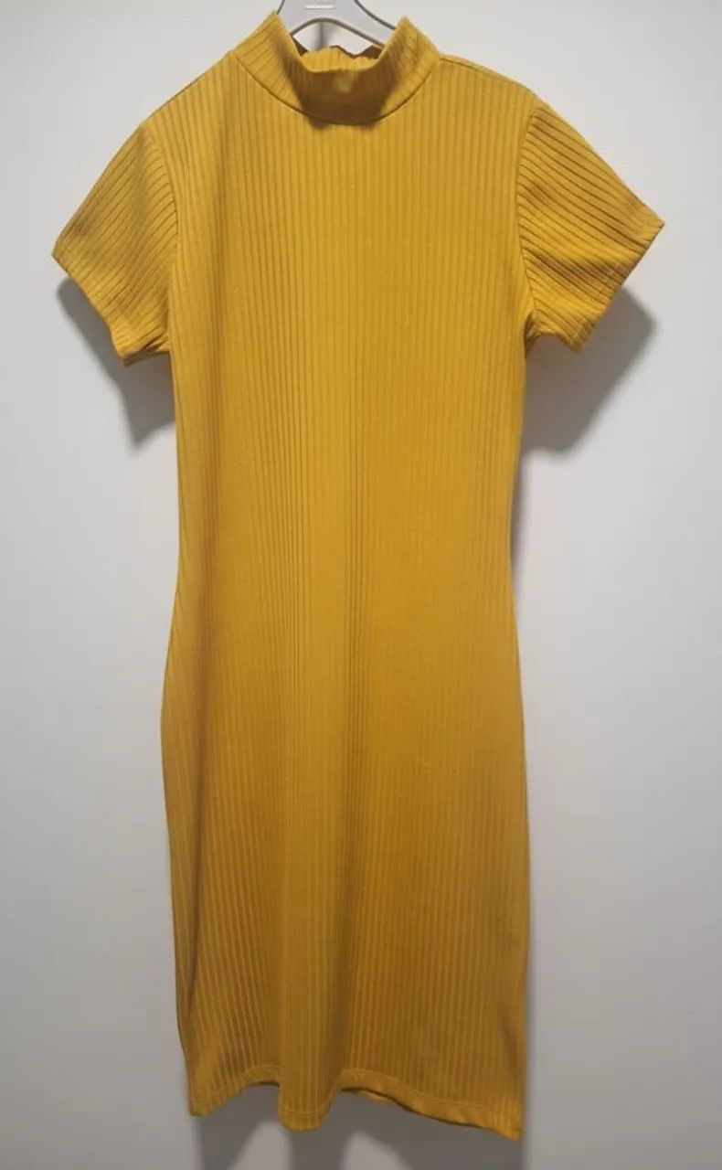Vestido Gola Alta Curto - Foto 2