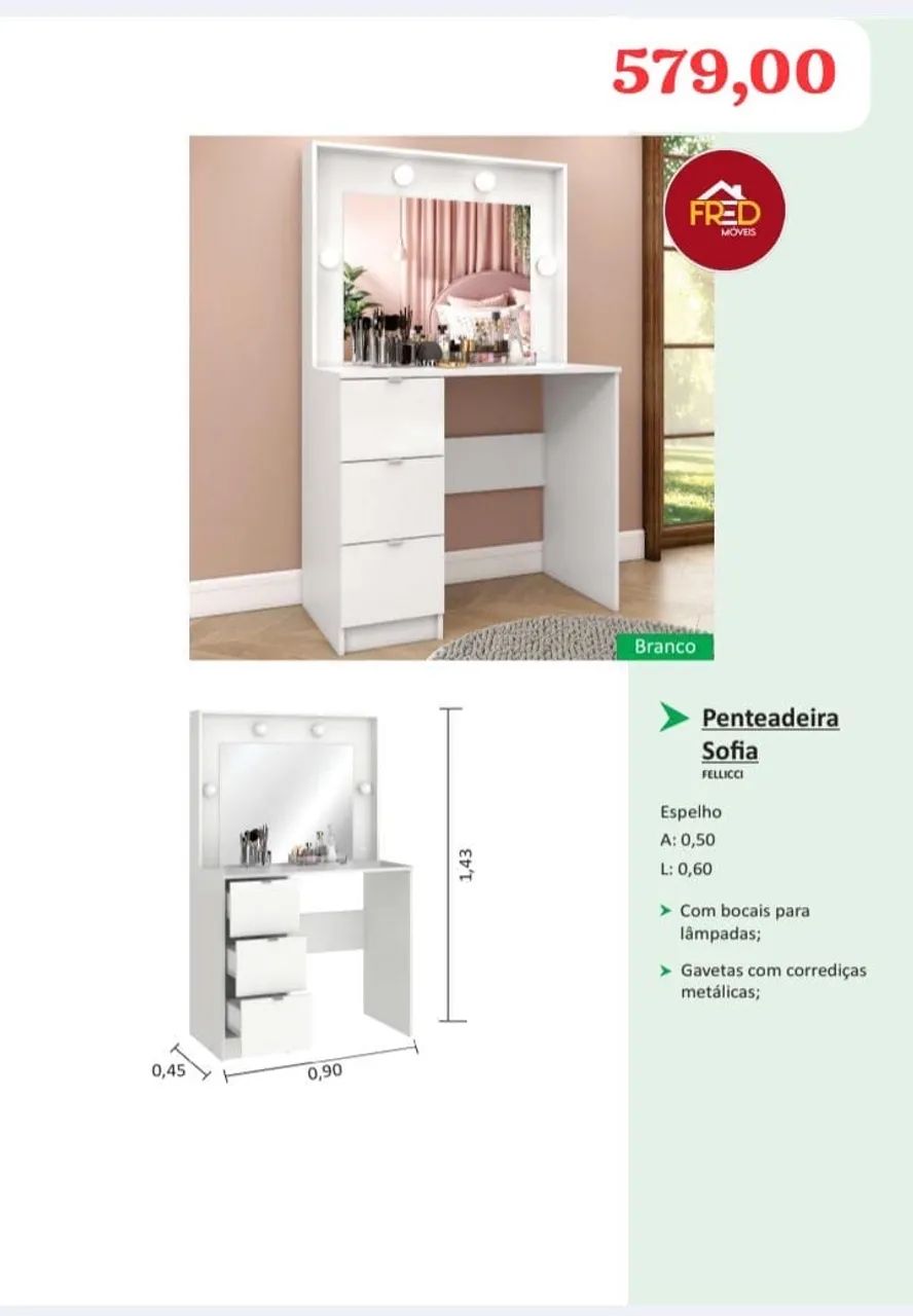 Penteadeira promoção 