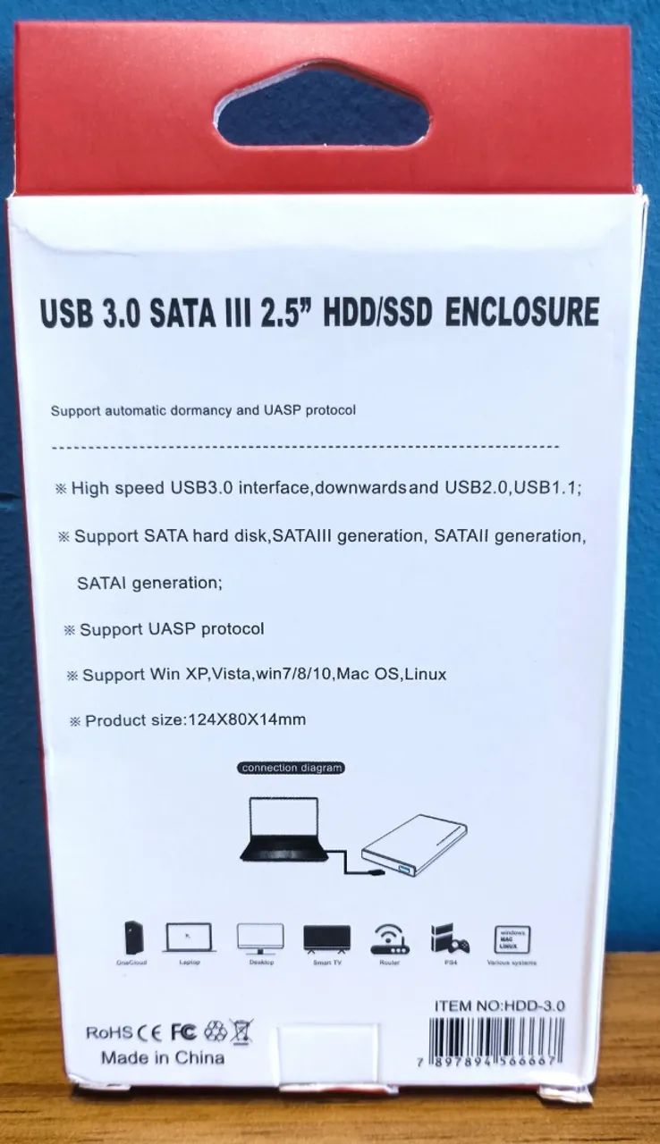 CASE USB 3.0 Transparente - Foto 2